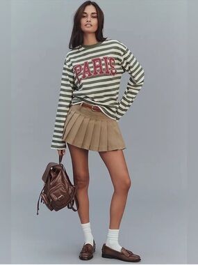NEW. Anthropologie Stripe Paris Long Sleeve Tee. NWT